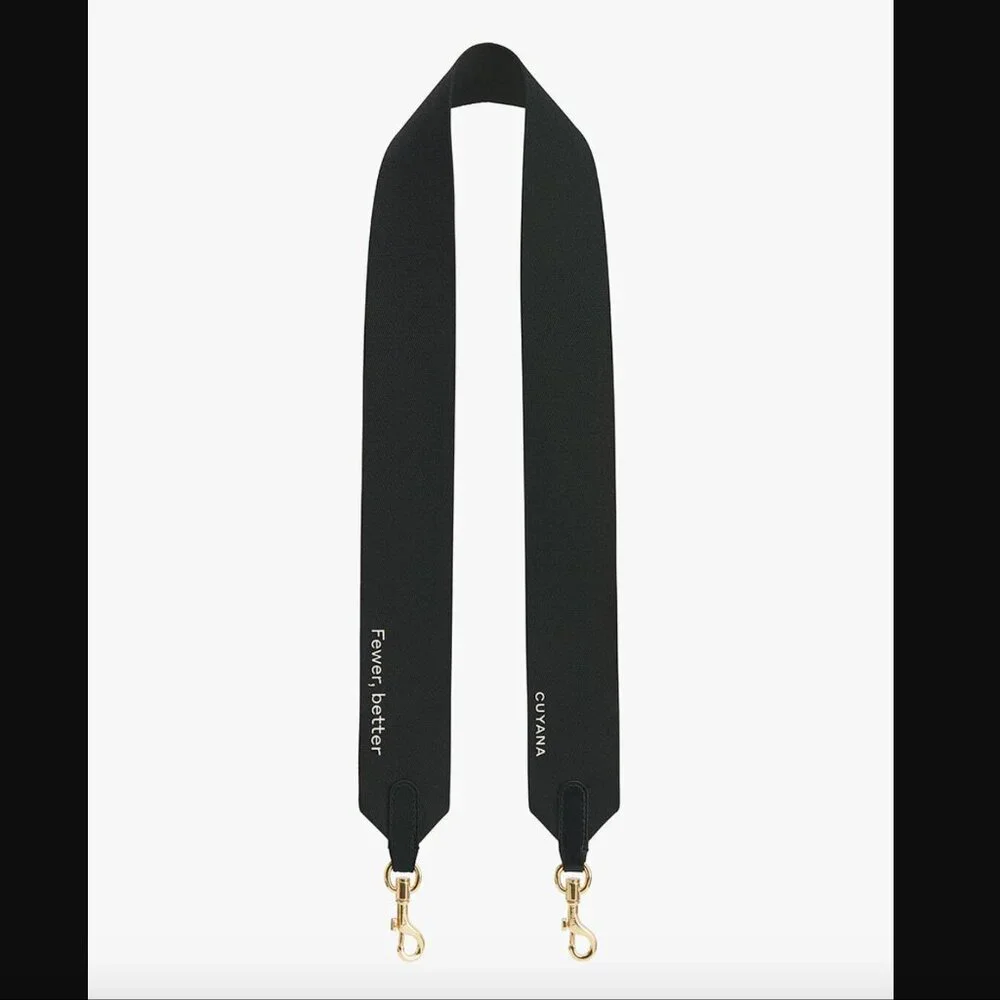 NWT Cuyana Fewer Better Strap in Black